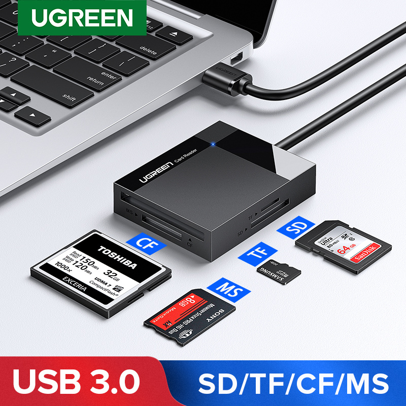 UGREEN USB 3.0 Card Reader SD Micro SD TF CF MS Compact Flash Card Adapter  for Laptop Multi Card Read - 幻維電腦匯