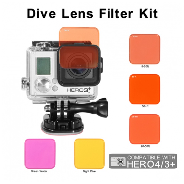 MONSTER Colorful Switchable Diving Lens Filter kit For Gopro Hero 3 Plus 4  Sport Camera 價錢、規格及用家意見- 香港格價網Price.com.hk