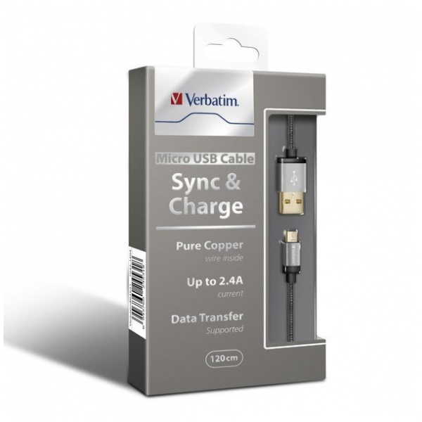 Verbatim Metallic Charge & Sync Micro USB Cable 1.2M 價錢、規格及用家意見- 香港格價網Price .com.hk