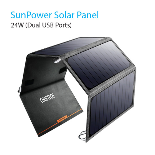 Choetech 可摺式太陽能充電板Foldable Solar Charger 24W Dual USB ports 價錢、規格及用家意見-  香港格價網Price.com.hk