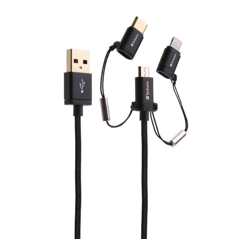 Verbatim 3-in-1 microUSB / Lightning / Type C to USB-A Cable 120cm  價錢、規格及用家意見- 香港格價網Price.com.hk