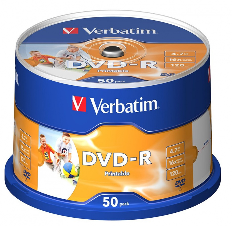 Verbatim DVD-R Inkjet Printable 4.7GB 可打印碟面燒錄光碟片(50隻) 43533 價錢、規格及用家意見-  香港格價網Price.com.hk