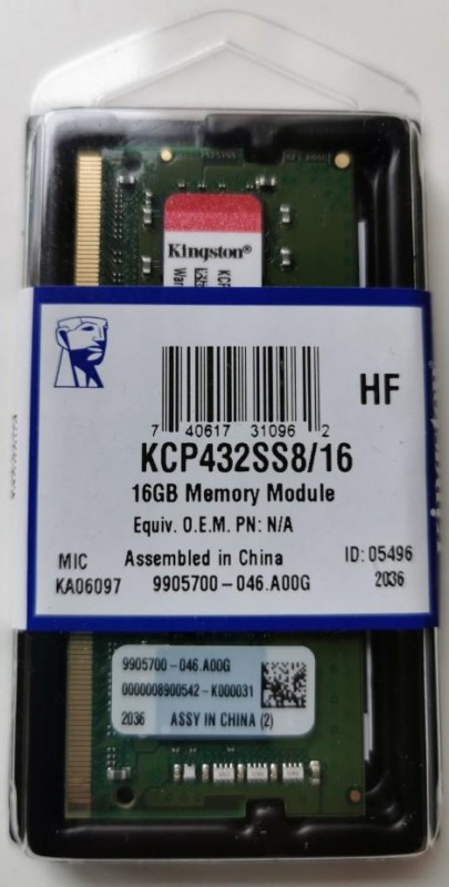 Kingston DDR4 2666 Non ECC Memory RAM SO-DIMM 16GB (單條) (KCP426SS8/16)  價錢、規格及用家意見- 香港格價網Price.com.hk