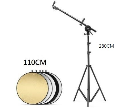 FOCUS Studio Video Reflector Holder Arm With 110cm Light Reflector 5 in 1  Collapsible And 2.8M Light Stand 橫吊臂式反光板支夾與燈架套裝價錢、規格及用家意見-